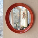 Miroir rond orange
