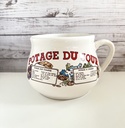 Bol à soupe avec liste d'ingrédients