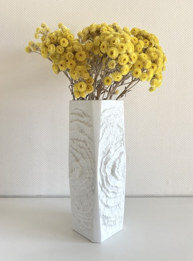 Vase blanc en biscuit au décor texturé AK Kaiser