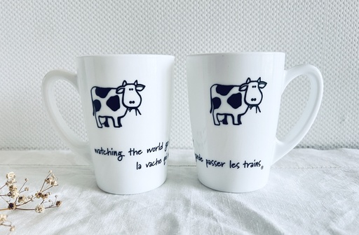 Grande tasse Luminarc La vache qui regarde passer les trains