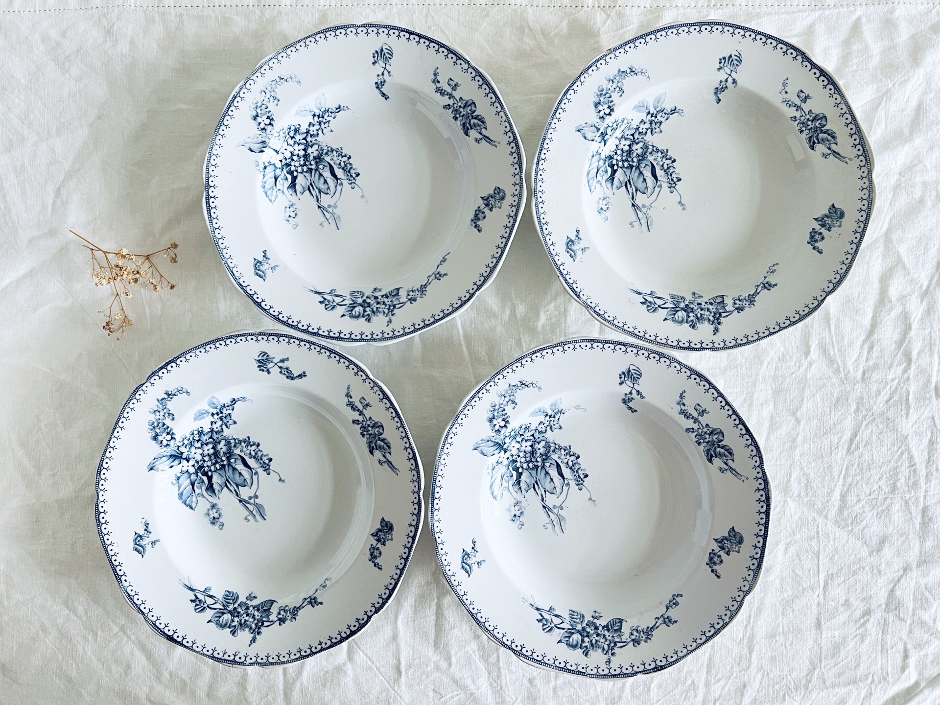 Vancasso Série BUBBLE Service De Table 12 Pièces Porcelaine - Vert - Pour 4 Personnes - Assiettes Et Bols