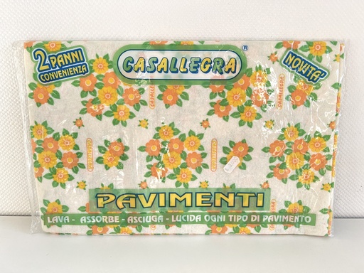 Lot de 2 torchons / serpillières à fleurs