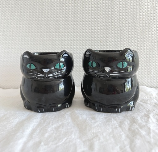 Lot de 2 tasses Chat Noir