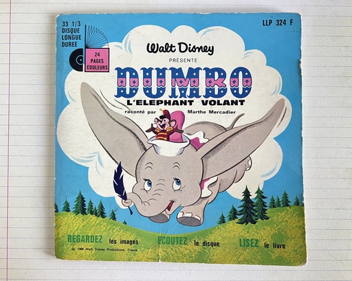 Livre-disque 33 tours 1/3 Dumbo - Walt Disney