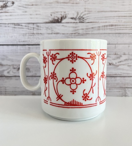 Tasse Bavaria Seltmann Weiden décor Saxe rouge