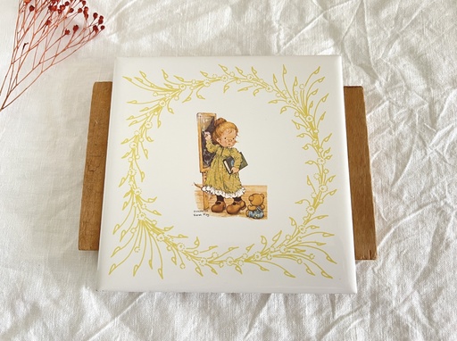 Sous-plat en céramique et poignées en bois Sarah Kay