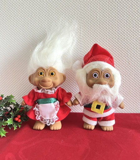 Couple de troll père et mère Noël - 1991