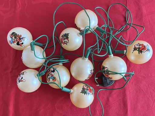 Guirlande lumineuse avec boules de Noël Disney