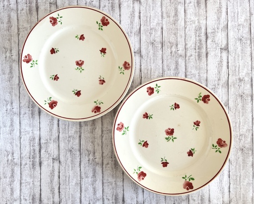 Lot de 2 assiettes plates Badonviller Mireille