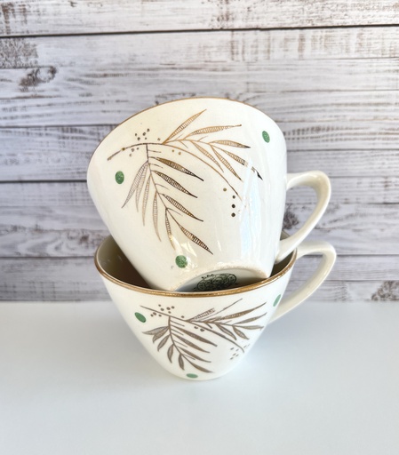 Lot de 2 tasses Boch Brigitte (Palme)