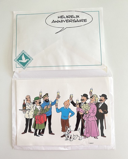 Carte et enveloppe Postogram Tintin - 1992