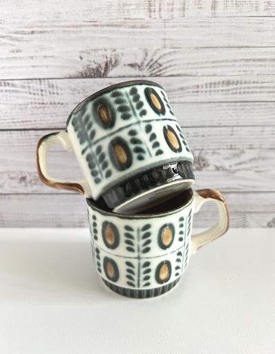 Lot de 2 petites tasses Boch Delta Noix