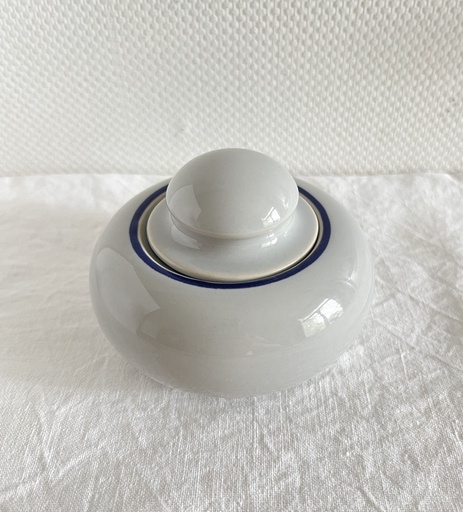 Sucrier bleu gris avec ligne bleu marine Rosenthal Studio Linie / Studio-line