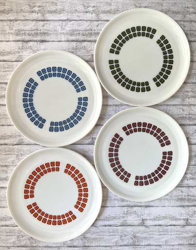 Lot de 4 assiettes à dessert Arcopal Square