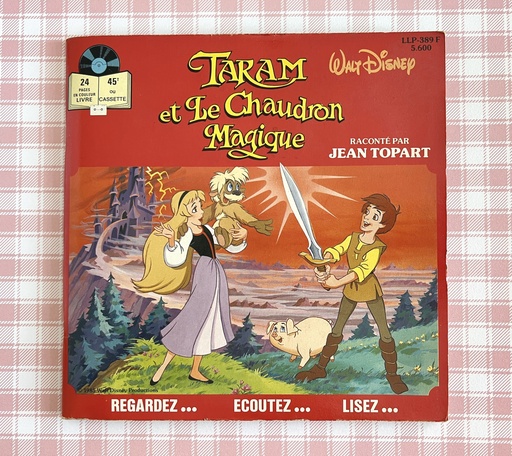 Livre-disque 45 tours Taram et Le Chaudron Magique - Walt Disney