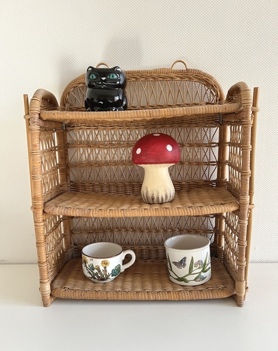 Étagère en rotin pliable